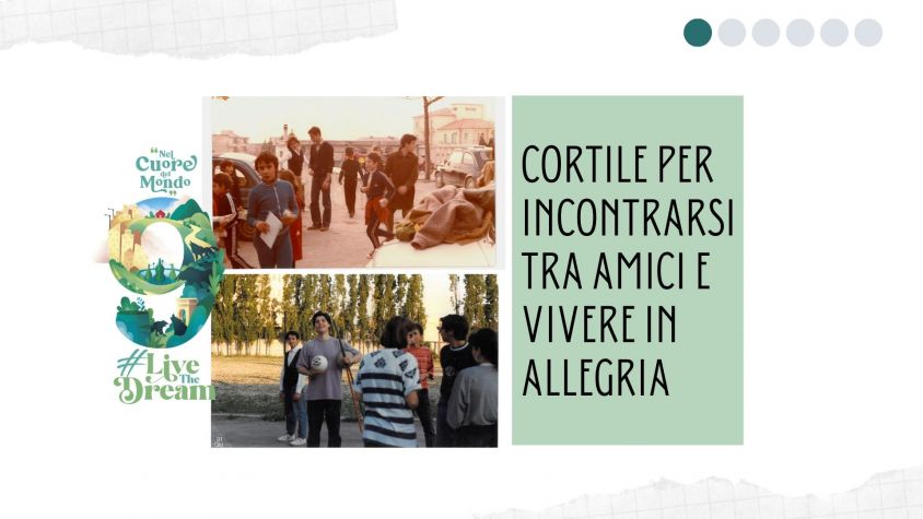 Cortile per incontrarsi tra amici e vivere in allegria