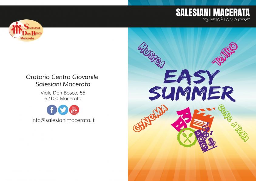 EASY SUMMER: IL PROGRAMMA ESTIVO