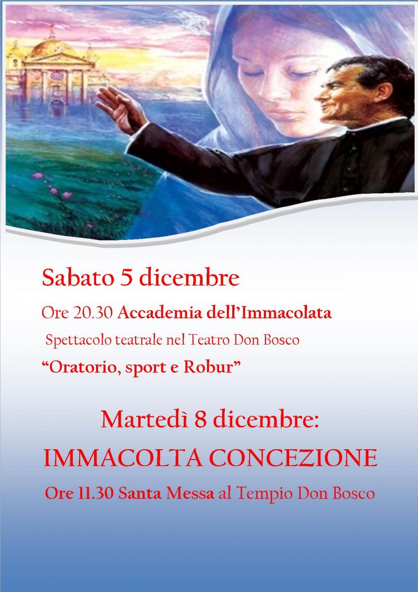 FESTA dell'IMMACOLATA: gli appuntamenti