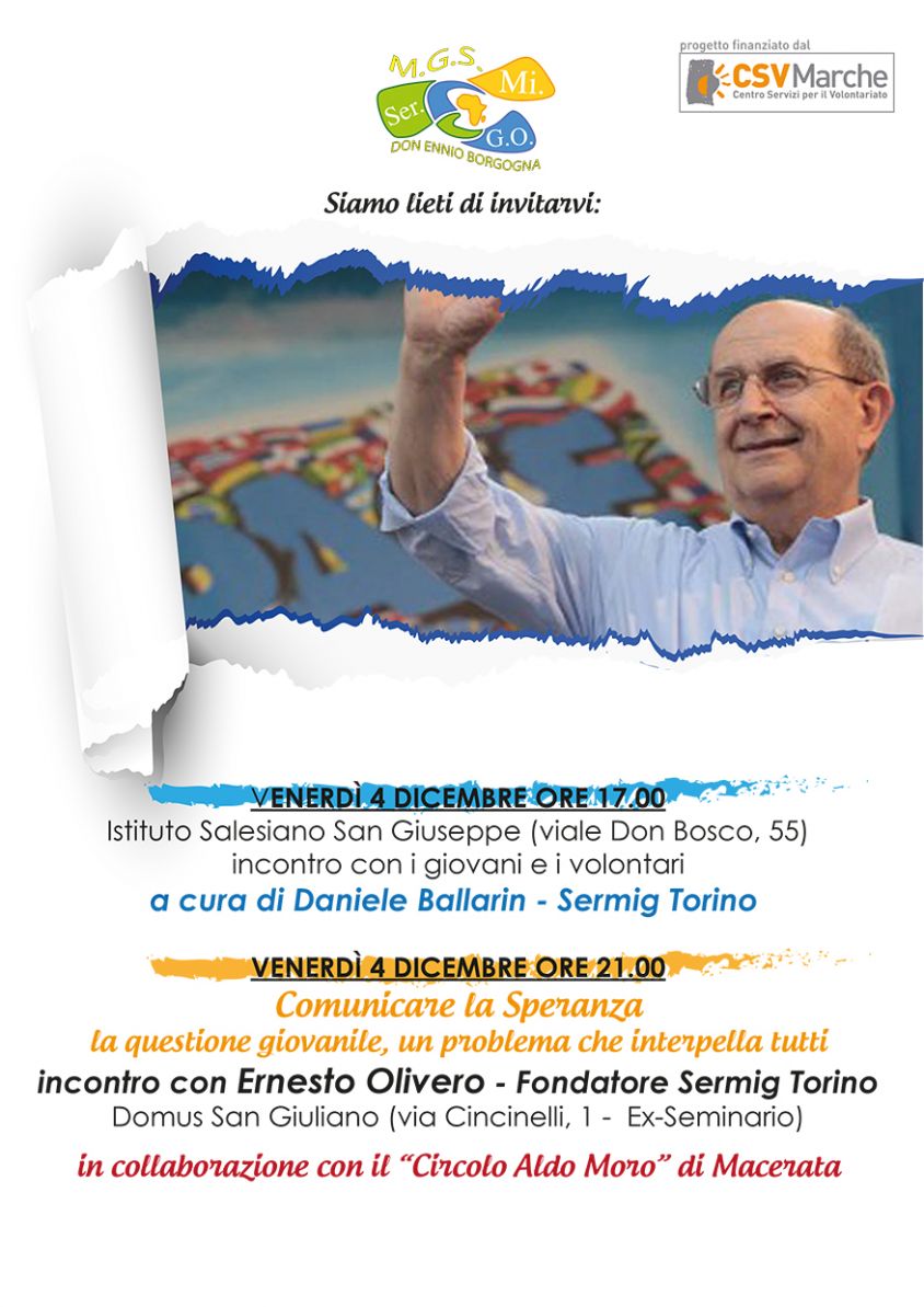 COMUNICARE LA SPERANZA- incontro con Ernesto Olivero