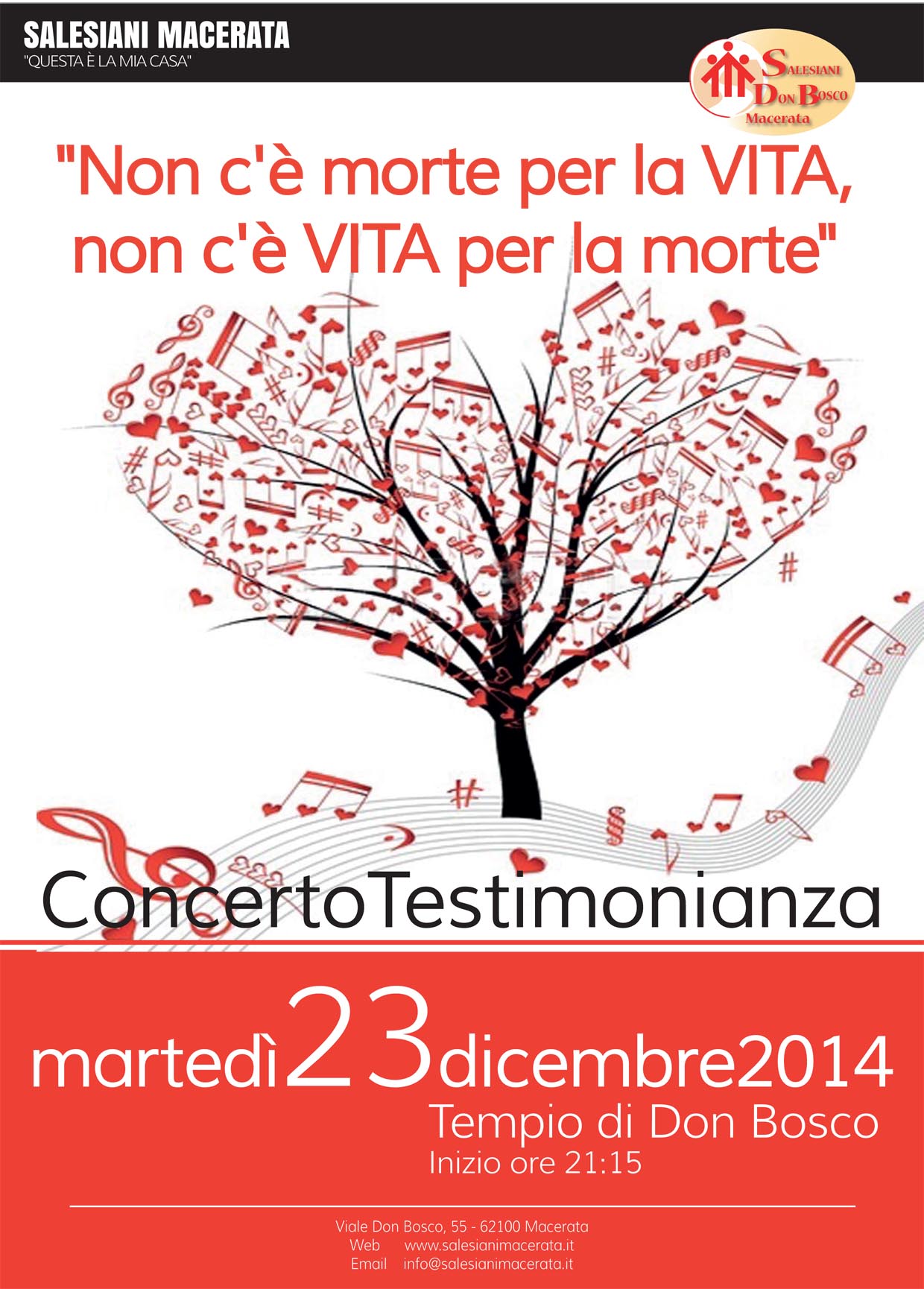 Volantino Concerto Testimonianza
